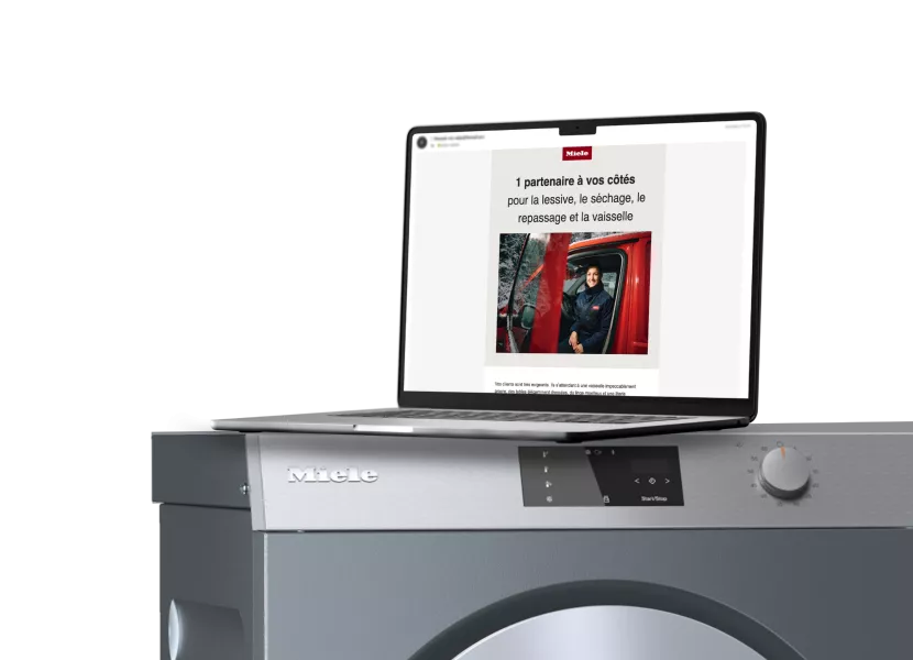 Miele professional tekent voor gerichte e-mailmarketing