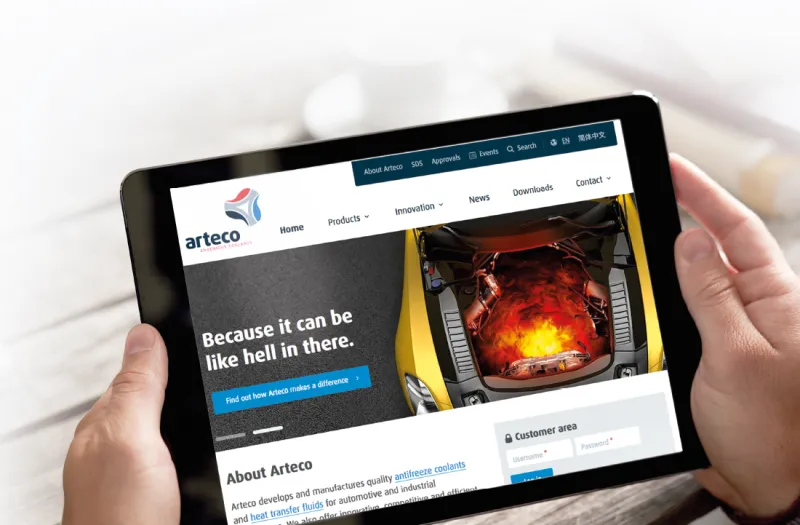 De website van Arteco wordt een krachtig online platform